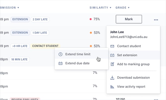 Time Extension Examples Managing Extensions